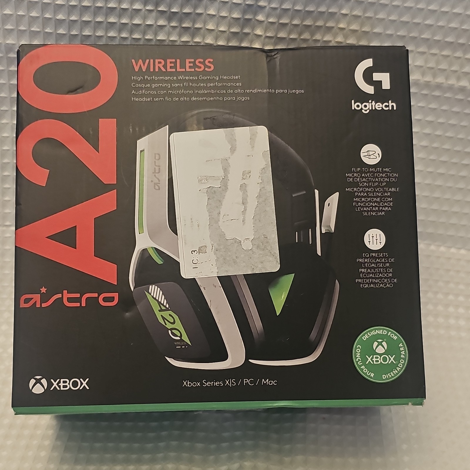 Astro A20 Wireless Gaming Headset Xbox Series X|S PC Mac USB Adapter Black