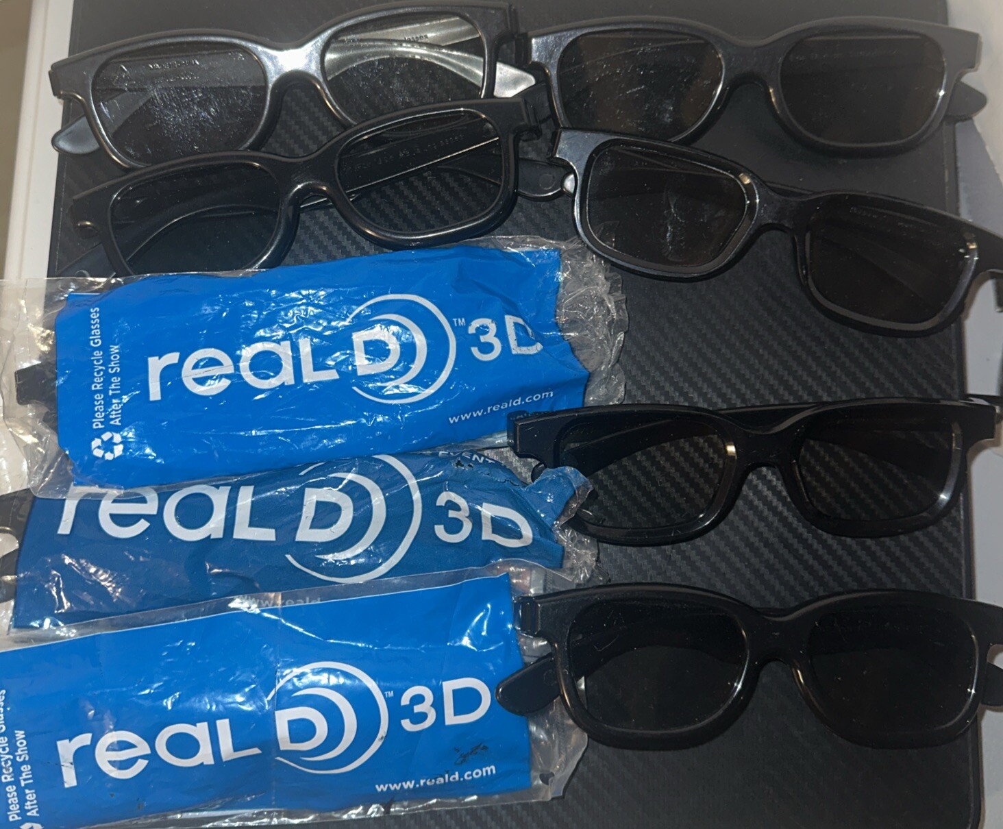 Real D 3D Glasses - Adult Size Passive Movie Theater 3-D Brand Lot Of 9