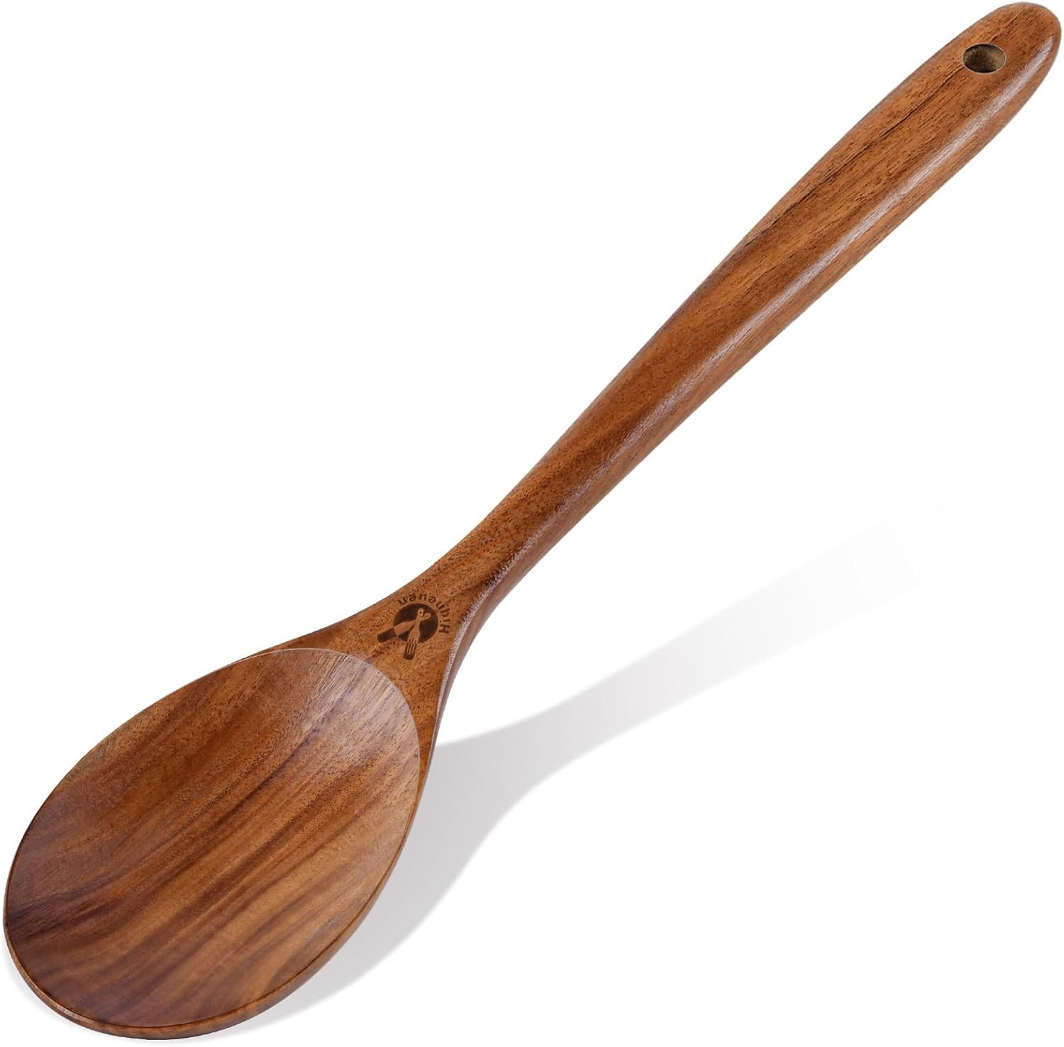 Wooden Spoons for Cooking, Natural Premium Teak Wooden Spoons, Good Grip Large C
