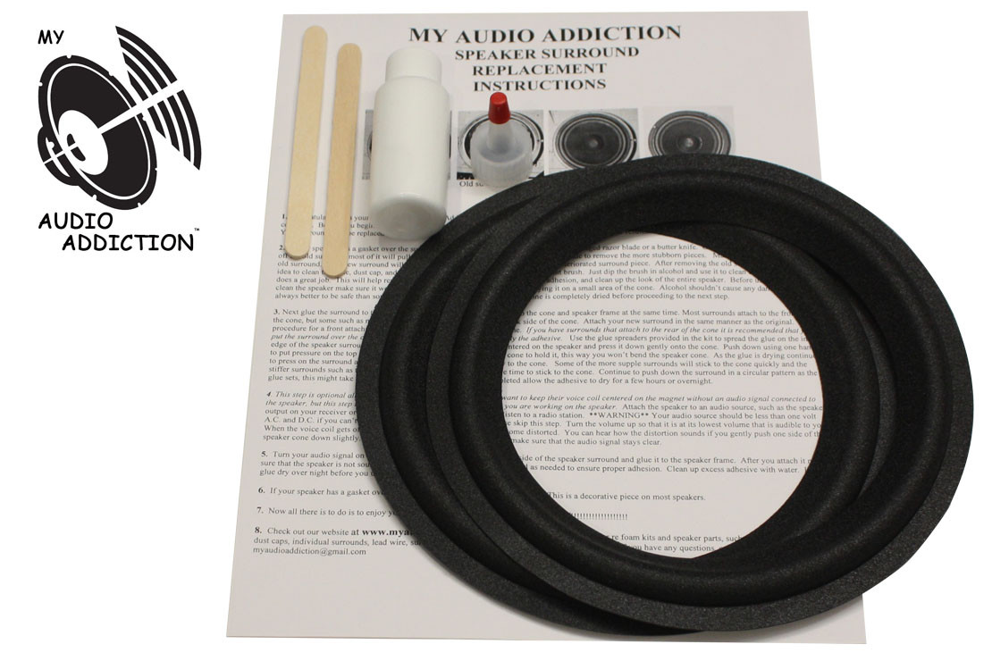 Speaker Surround Kit For E/V Sentry 100  8" 100a Interface Sentry MS-80 Cristal