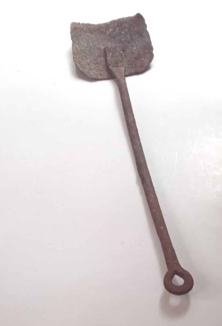 ANT PRIMITIVE BLACKSMITH SHOVEL 1850-90 HAND FORGED GENUINE TOOL FORGED LOOP