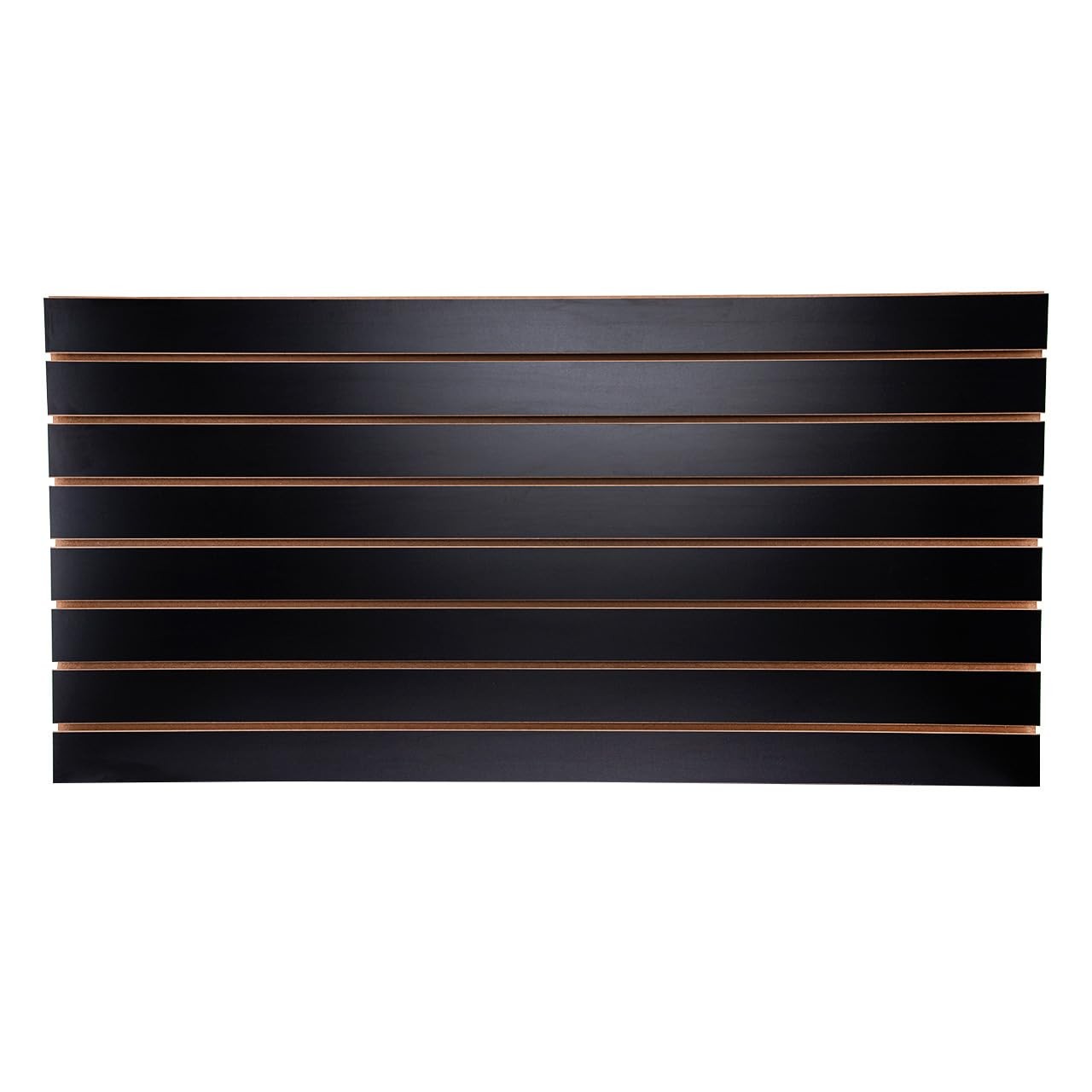 SSWBasics 4 ft x 2 ft Horizontal Black Slatwall Panels for Wall 24H x 48L -