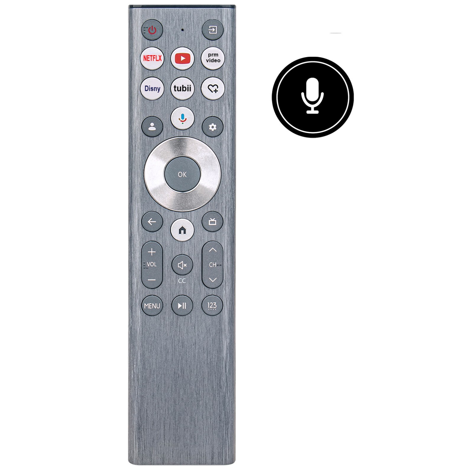 ERF6A80 Voice Replace Remote for Hisense Google TV 50A7N 55A7N 65A7N 75A7N 85A7N