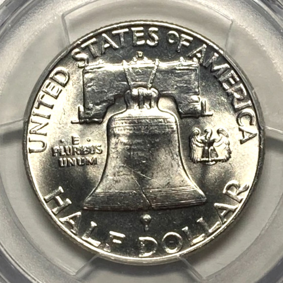 1960-D Franklin Half Dollar PCGS MS63 - Bright White - Awesome Luster!