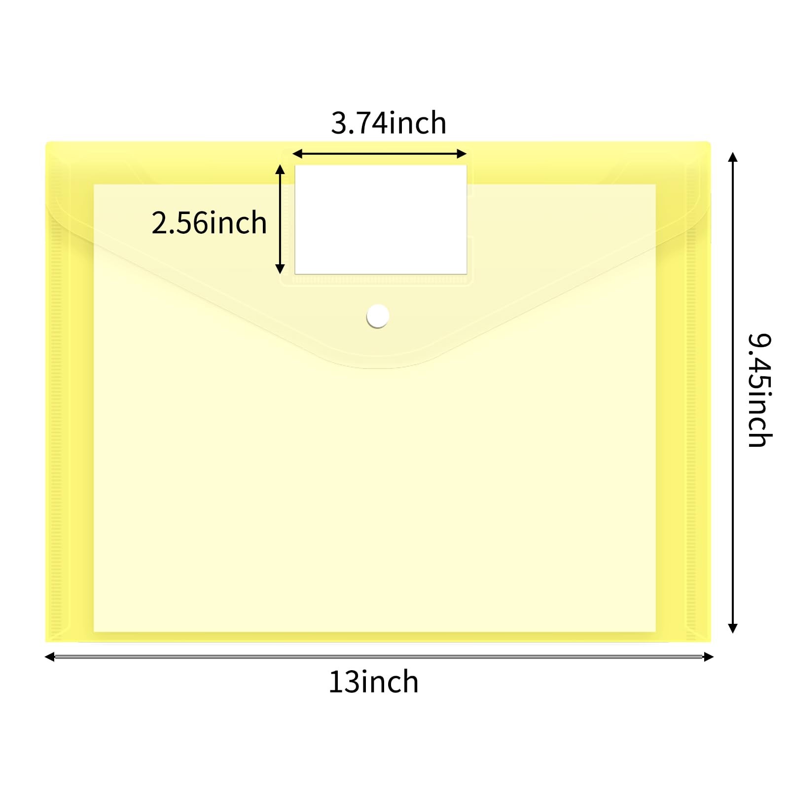 48pcs Plastic Envelopes Poly Envelopes, Clear Document Folders with Snap Butt...