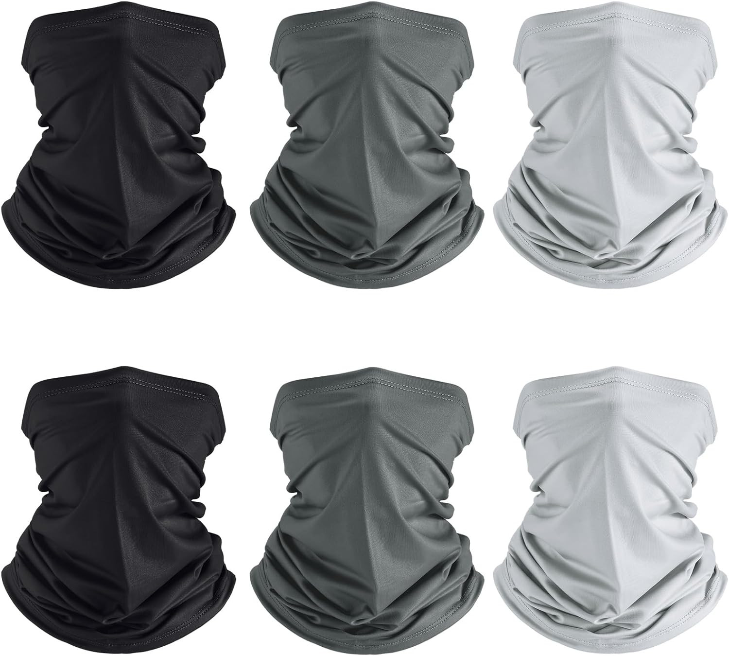 6 Pieces Summer UV Protection Cooling Neck Gaiter Face Clothing Neck Gaiter Mask
