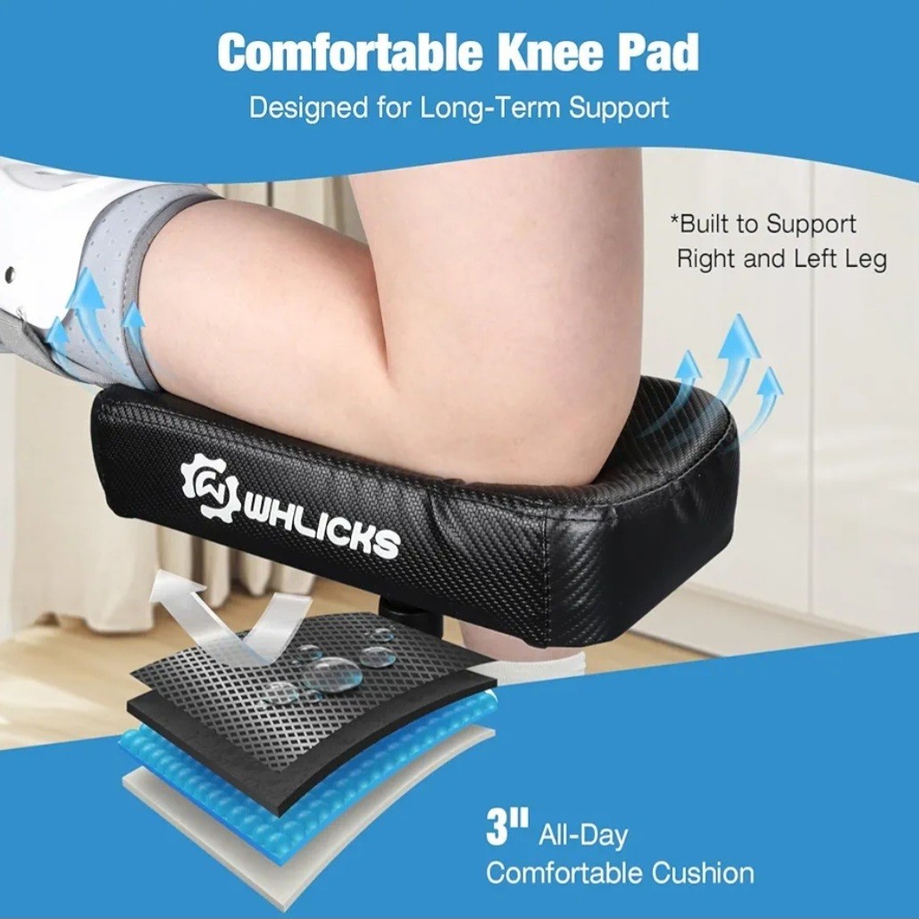 Premium Knee Scooter, Foldable & Steerable, Dual Brakes