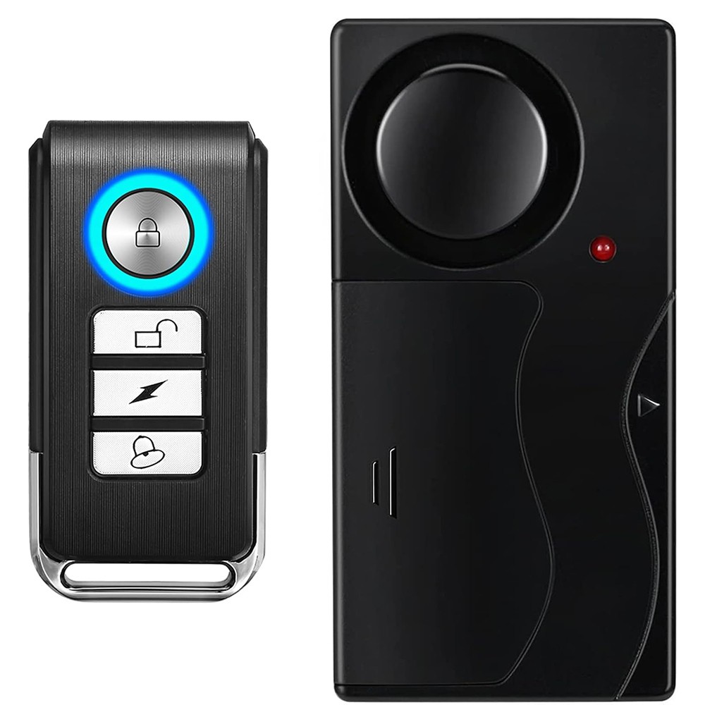 2x Wireless Anti-Theft Vibration Motorcycle Bike Alarm Remote Waterproof Bicycle