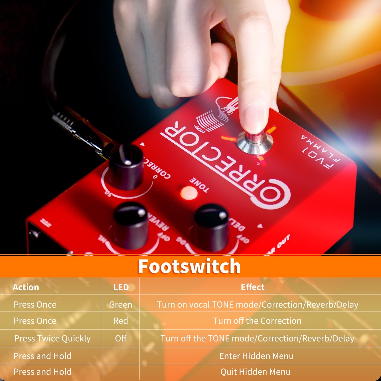 FLAMMA FV01 Vocal Effects Processor Pitch Correction