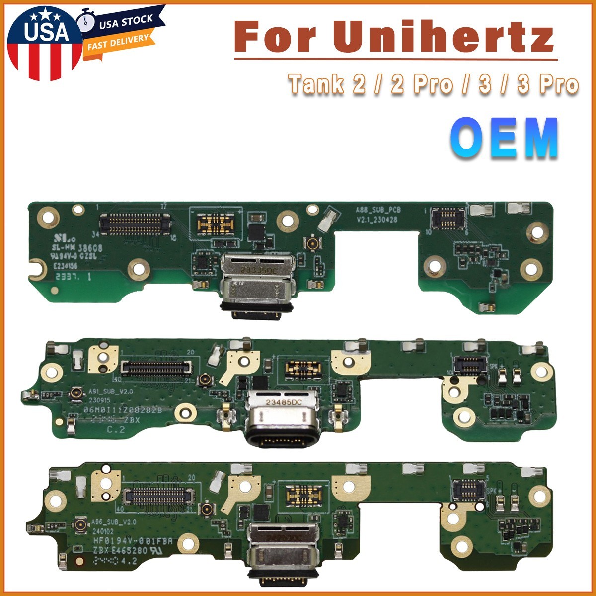 Original USB Charging Port Board Connector For Unihertz Tank 2 /2 Pro / 3 /3 Pro