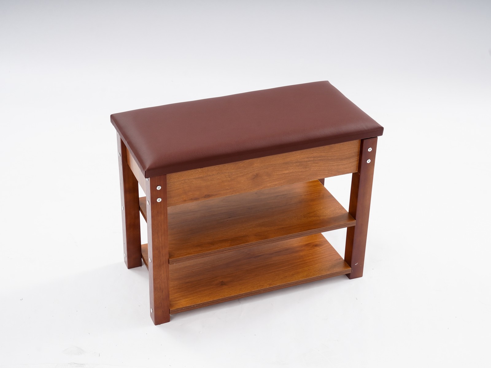 2-Tier Brown Shoe Bench Entryway Shoe Storage Bench Shoe Storage Bench ?