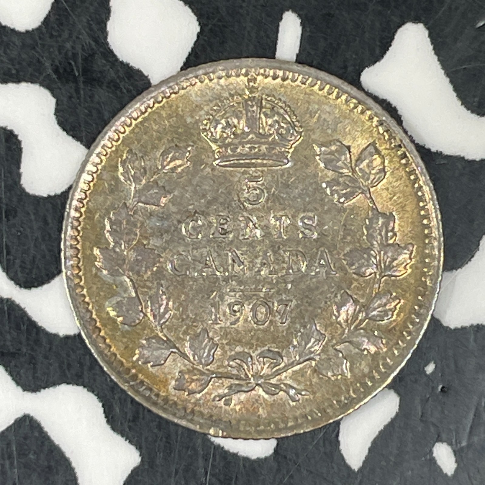 1907 Canada 5 Cents Lot#C8105 Silver! Nice!