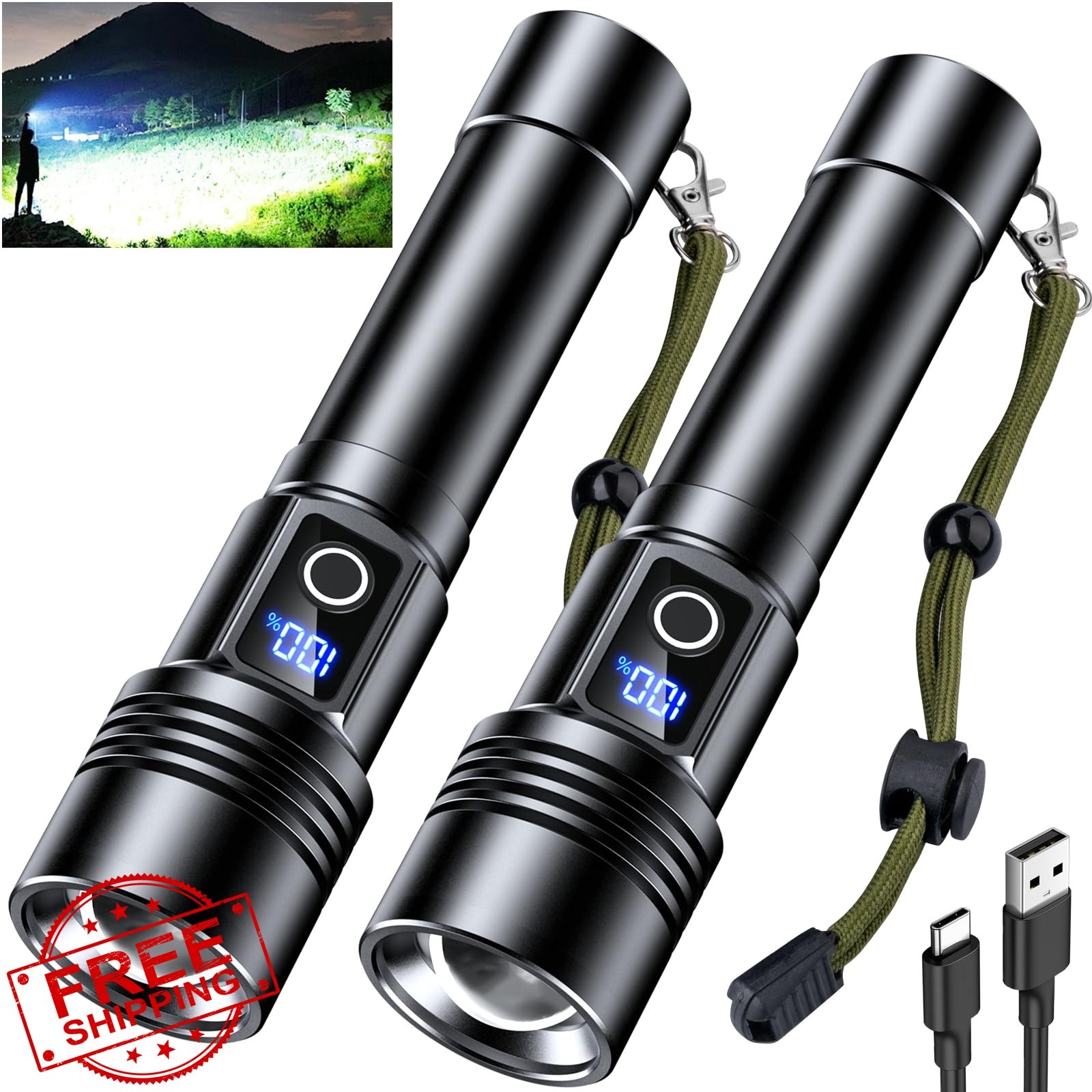 AKNEAR Rechargeable LED Flashlight