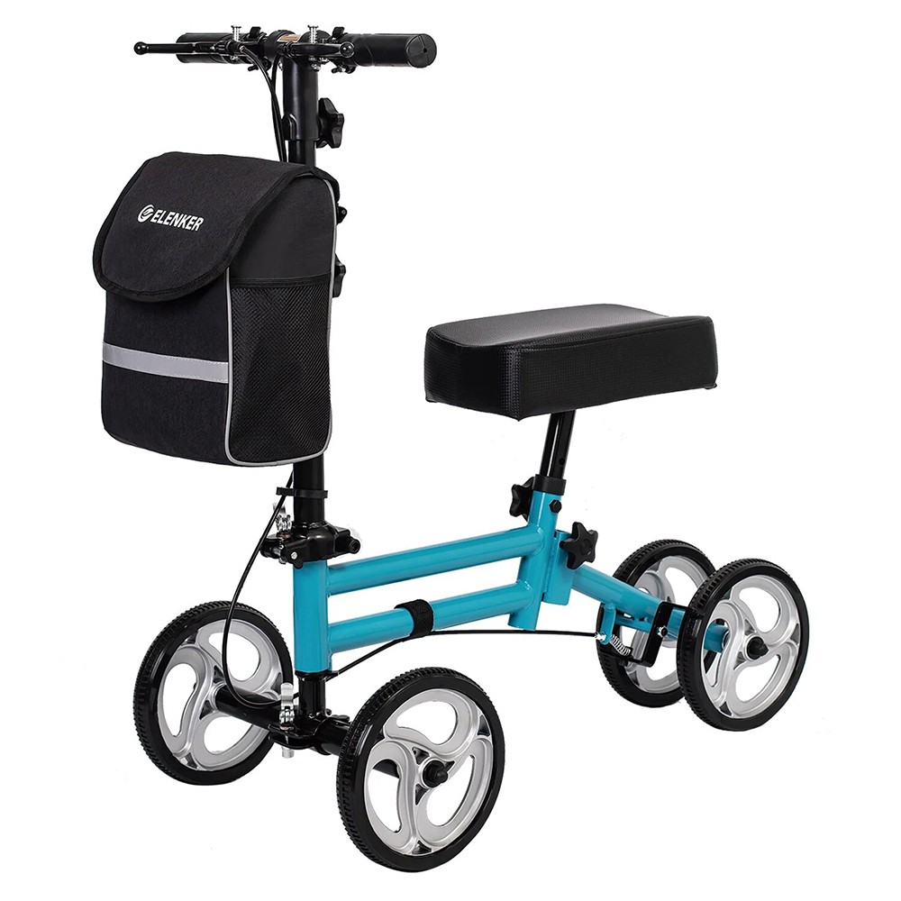 2026 Deluxe Medical Aid Knee Scooter Steerable Knee Walker Wheelchair Stand up