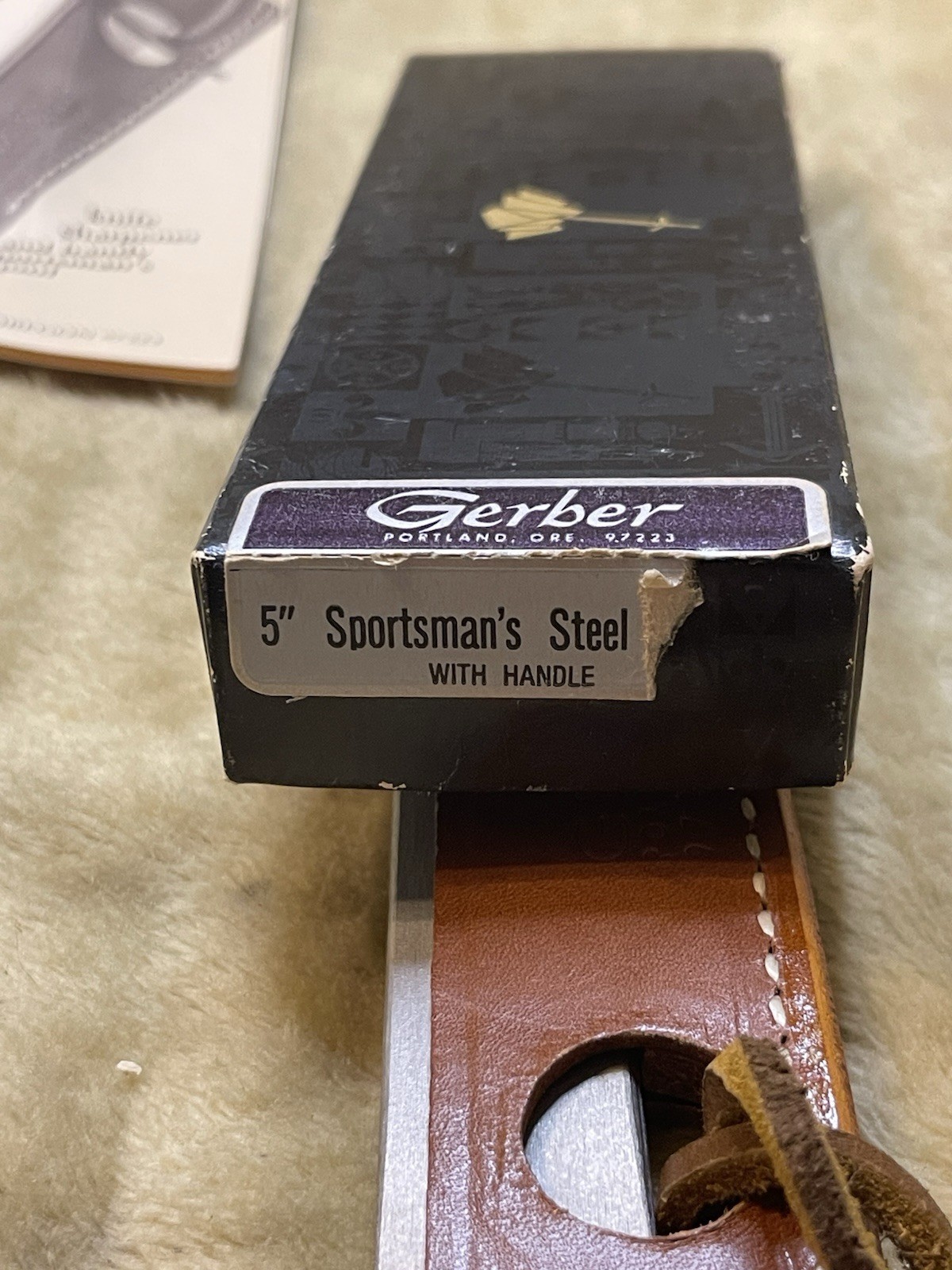 Vintage Gerber Sportsman’s Steel W/ Sheath Handle Box & Gerber 300 Quadrant Lot