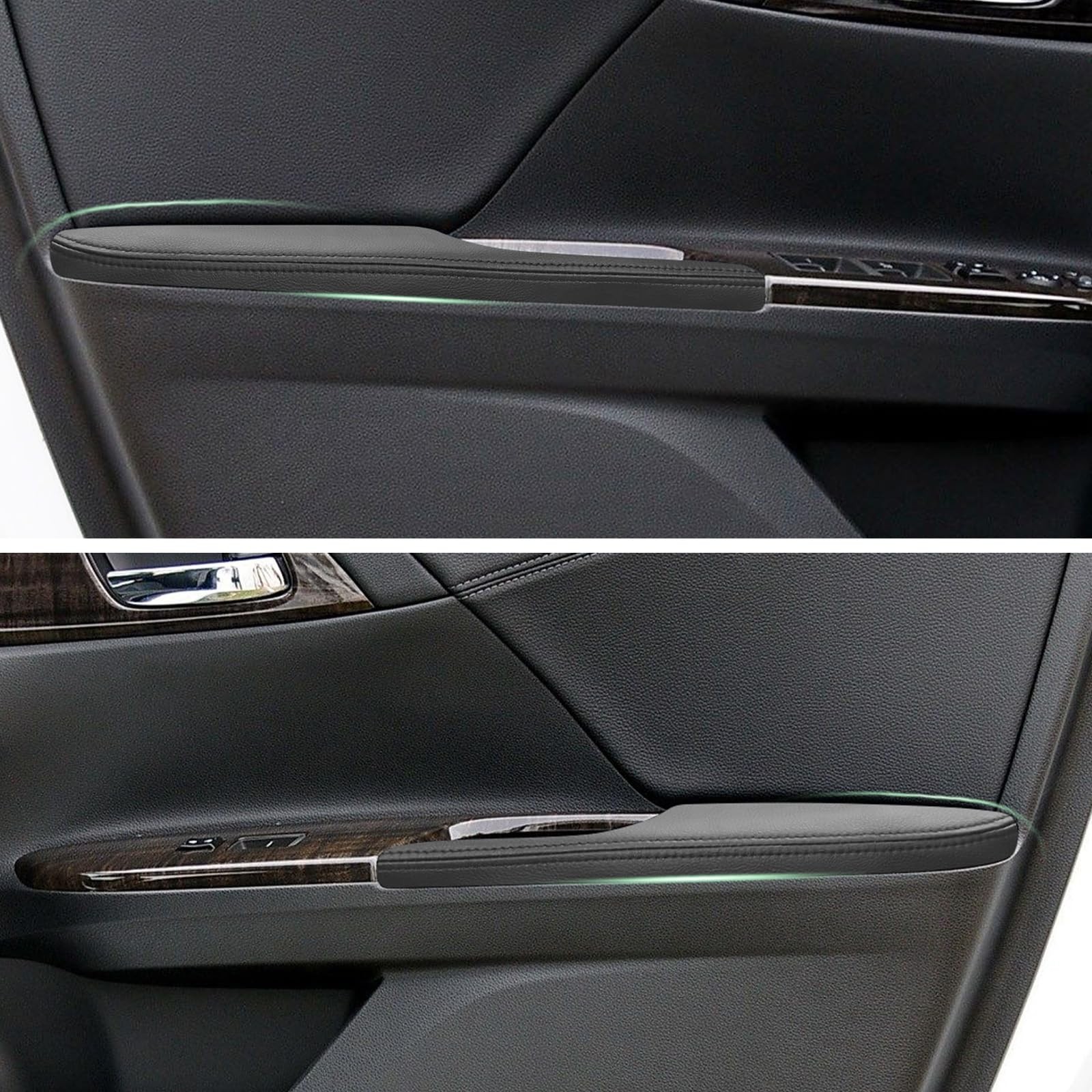 4PCS Door Panel Armrest Cover Replacement Compatible with Honda Accord 2013-2...