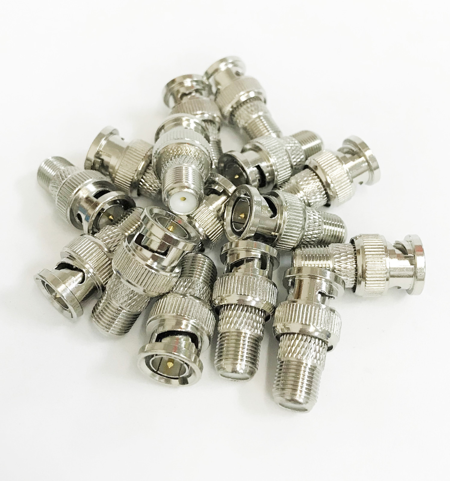 50 Pcs F Female to BNC Male Coax RF Connector RG6 RG59 Adapter