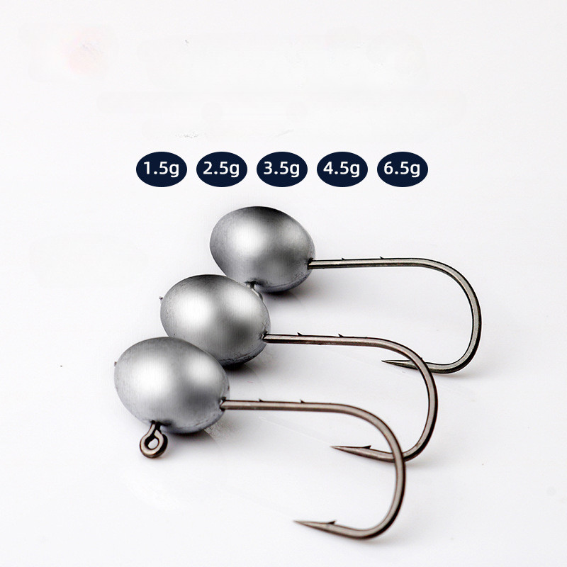20 Pack Lead Jig Heads Fishing Hooks Bass Crappie Trout 1.5g 2.5g 3.5g 4.5g 6.5g