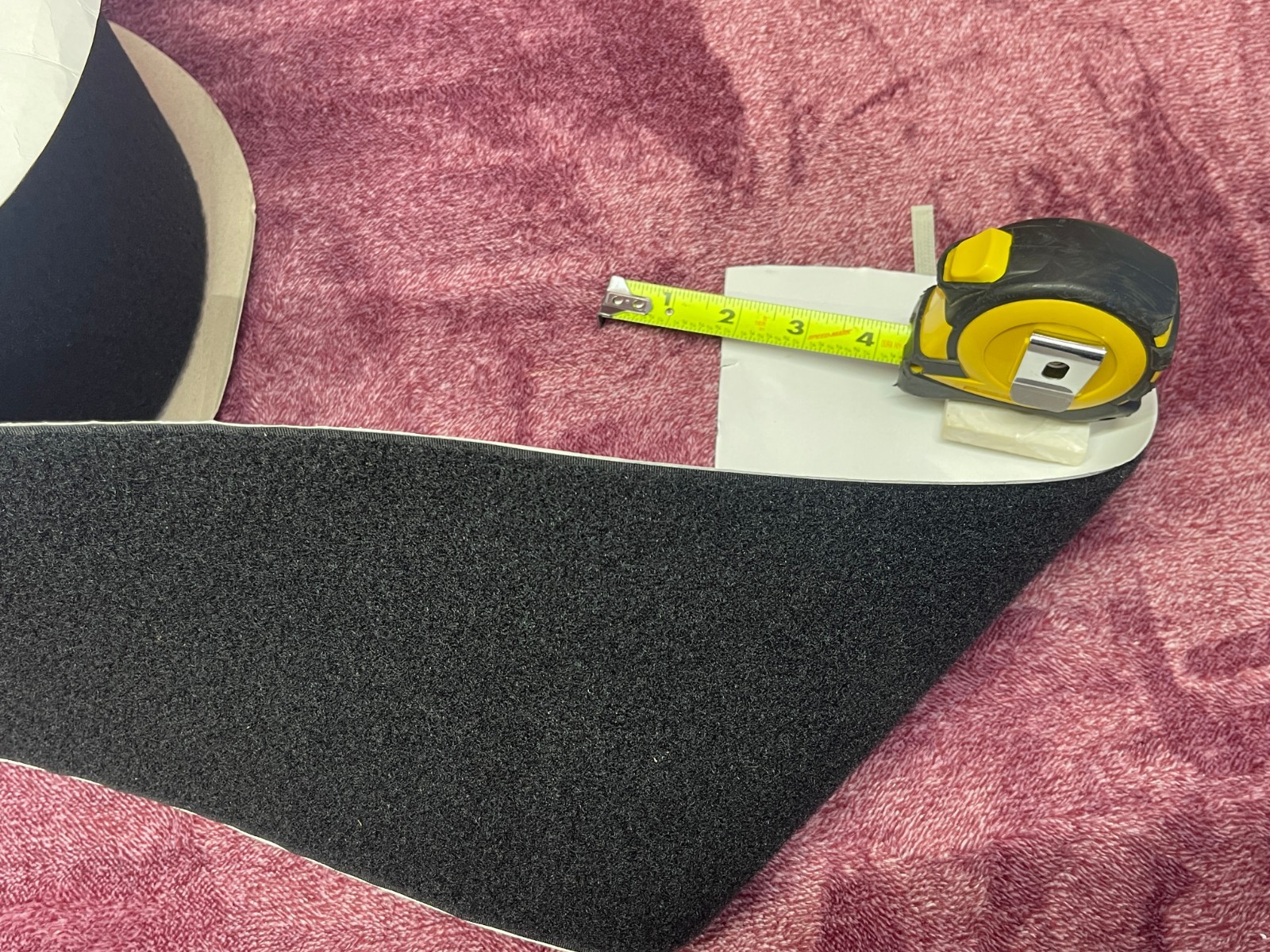 6 inch x 52 foot Adhesive Black Loop side only Tape for Hook and Loop