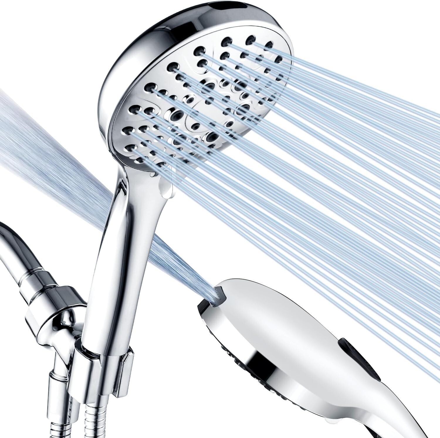 High Pressure 9 Spray Settings Handheld Shower Head  & 69'' Hose PSS9901-01