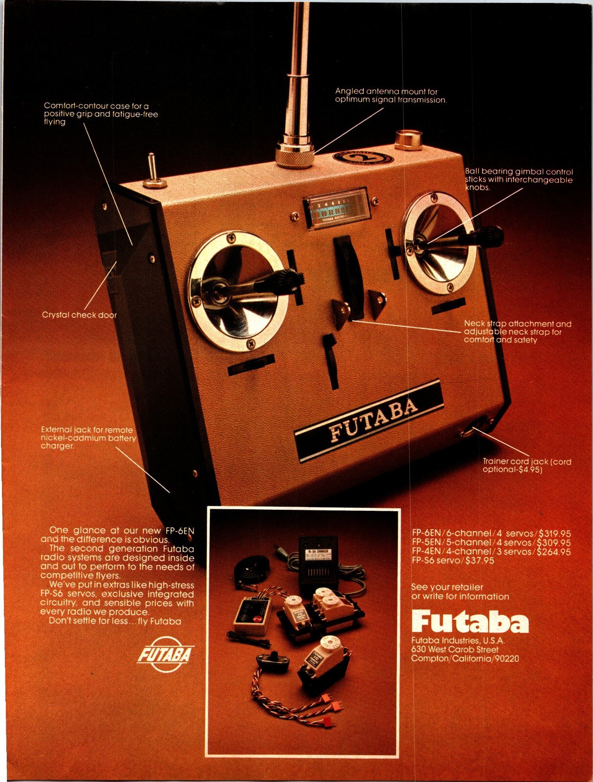 Futaba FP-6EN Transmitter Print Ad Ephemera Wall Art Decor