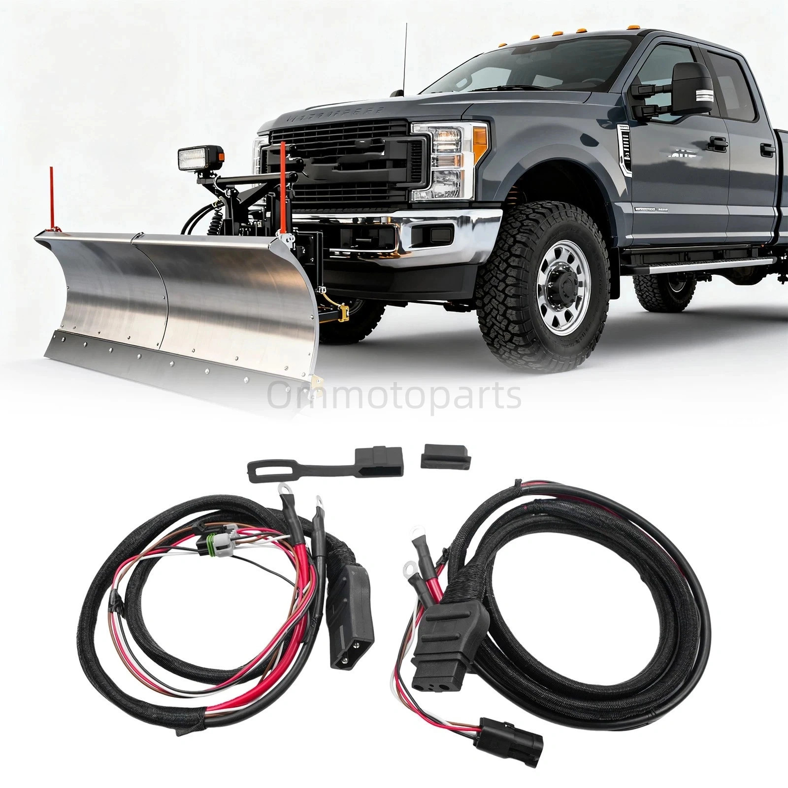 2X 4 Pin Battery Cable Set 72168 42014 42015 for Western SnowEx Fisher Blizzard