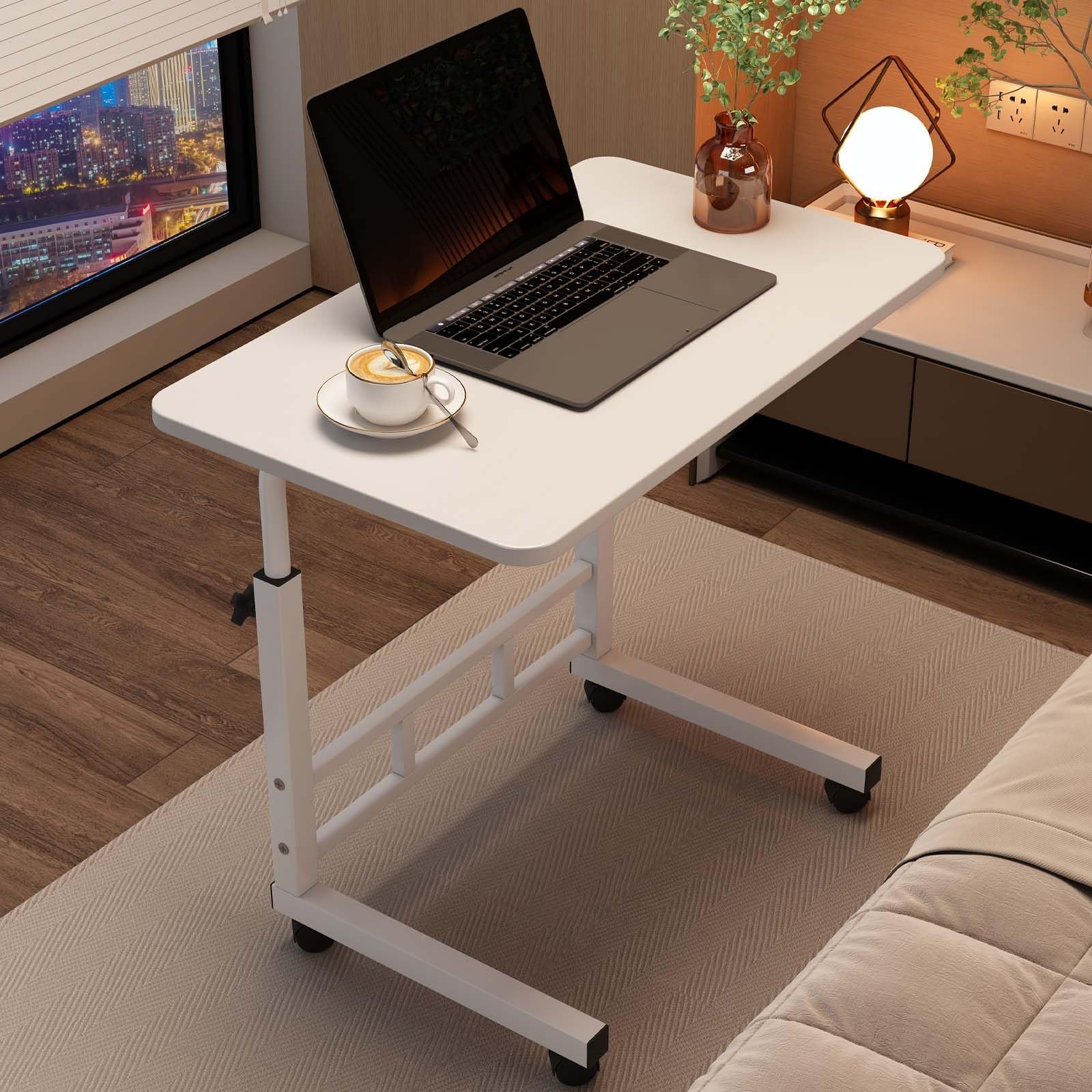 Adjustable Height Standing Desk , Small Standing Desk with Wheels, Computer Desk