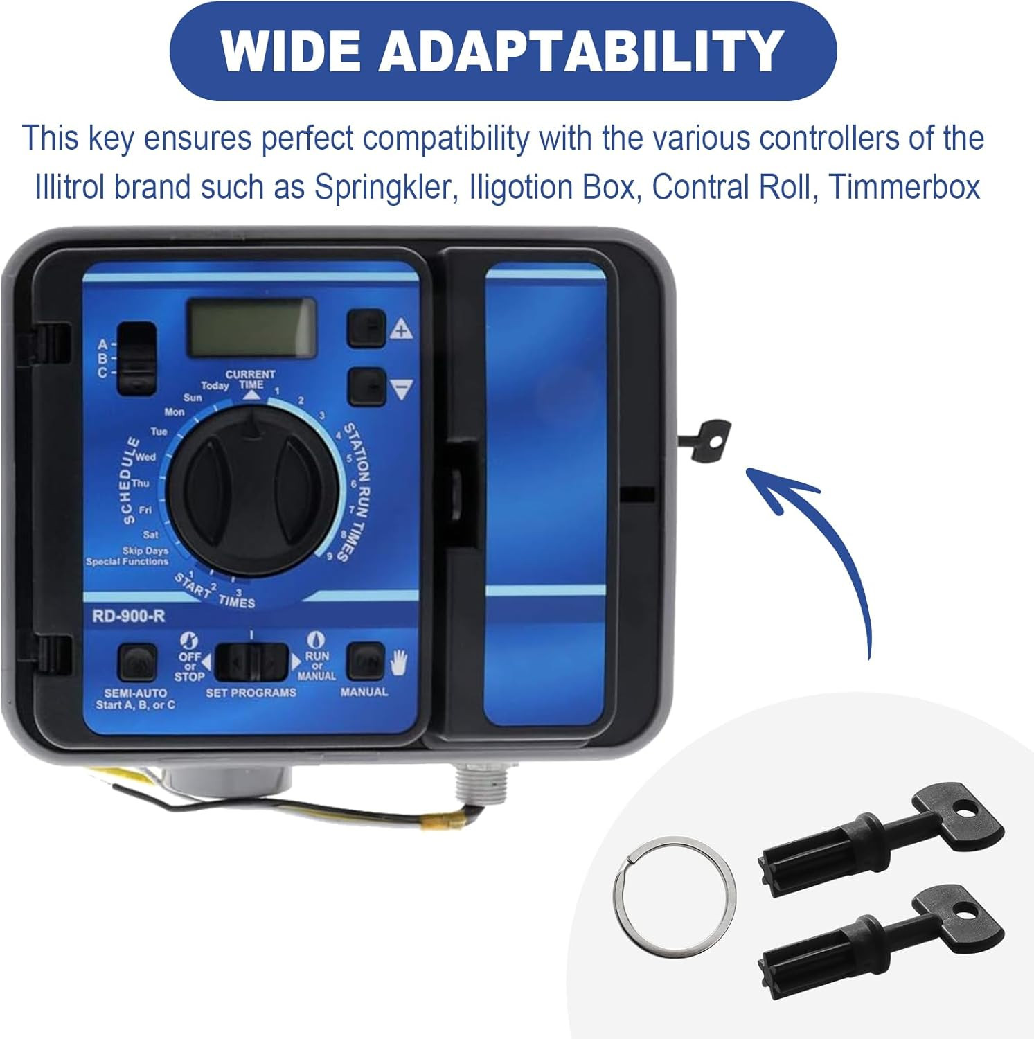 R8969 Rain Dial Outdoor Ext Key,Rain Dial External Controller Key for Irritrol