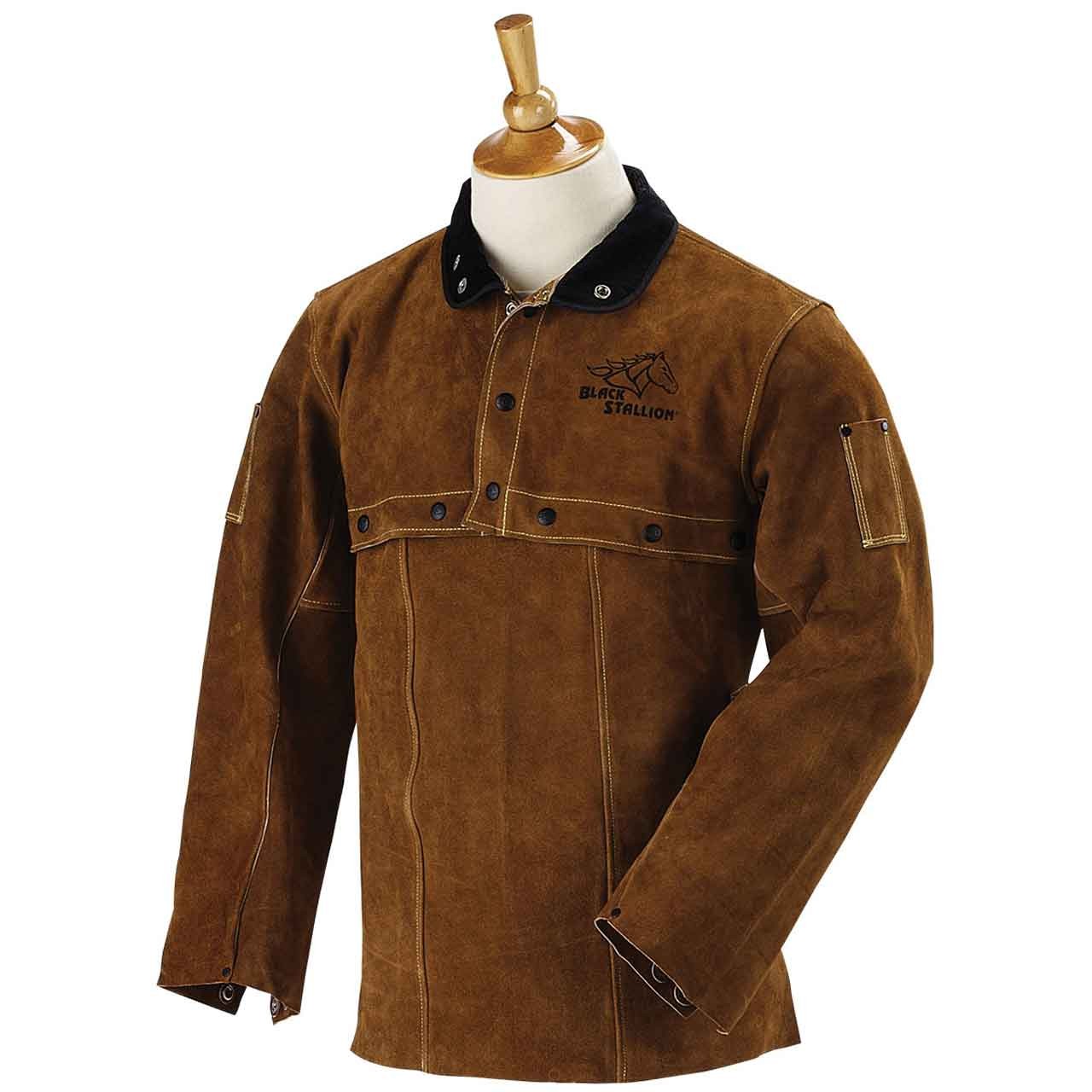 Black Stallion 220CS Side Split Cowhide Leather Cape Sleeve and 20 Inch Bib 4XL