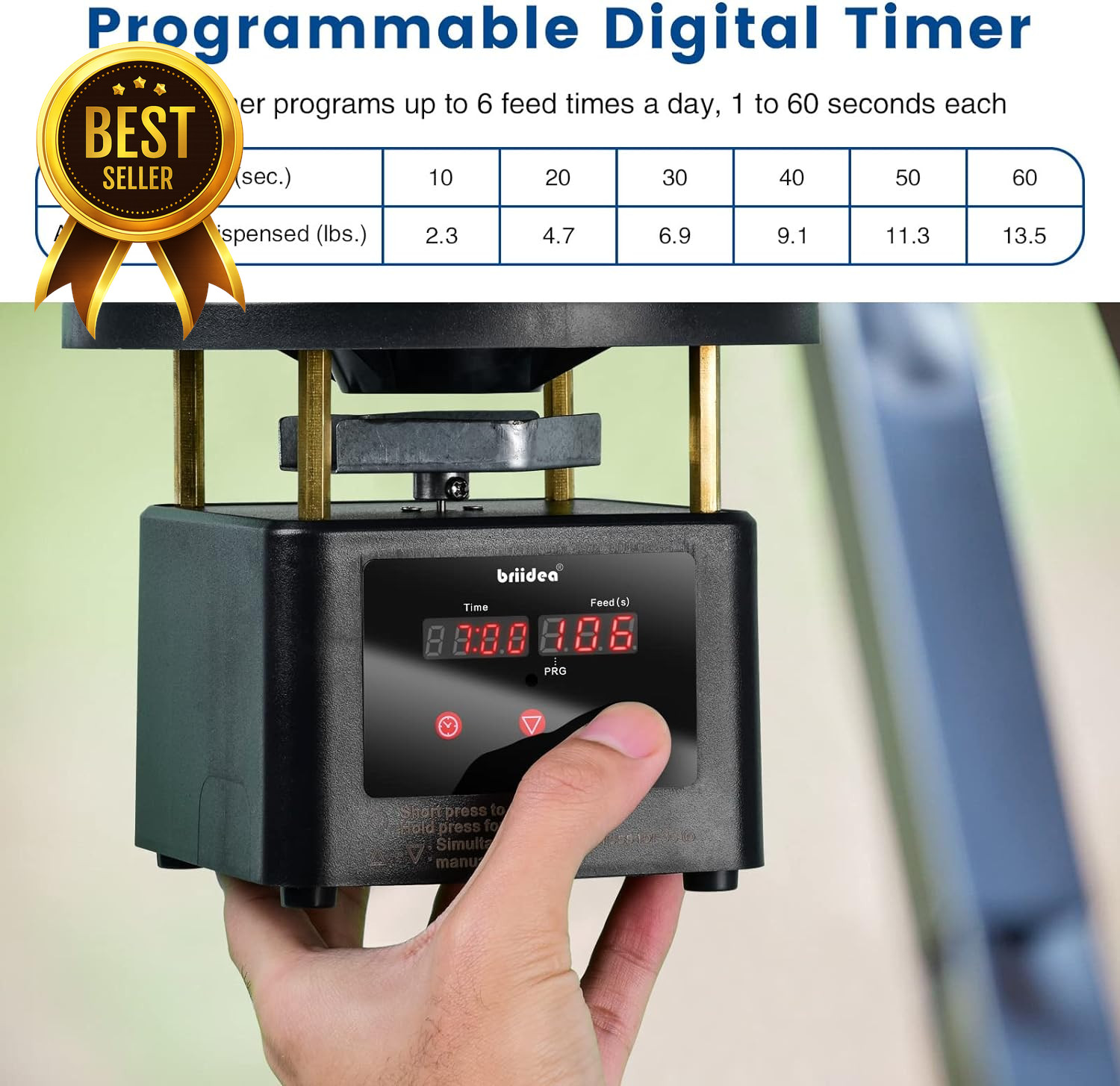 Deer Feeder Timer Kit All-in-One Programmable Digital Motor Spinner Plate Adjust