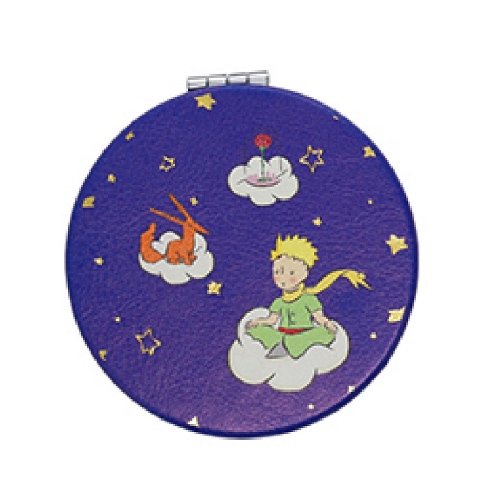 Kiub The Little Prince and the Fox on the Clouds Round Pocket Mirror (70mm)