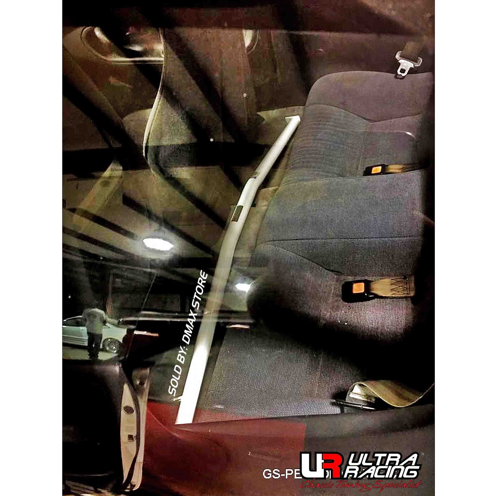 ULTRA RACING FOR NISSAN FAIRLADY 240SX S13/S14 88-98 2PT INTERIOR REAR FLOOR BAR