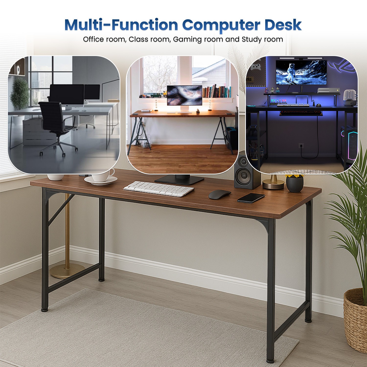 47 inch Computer Desk Gaming Desk Multi-Function Writing Table Student Art