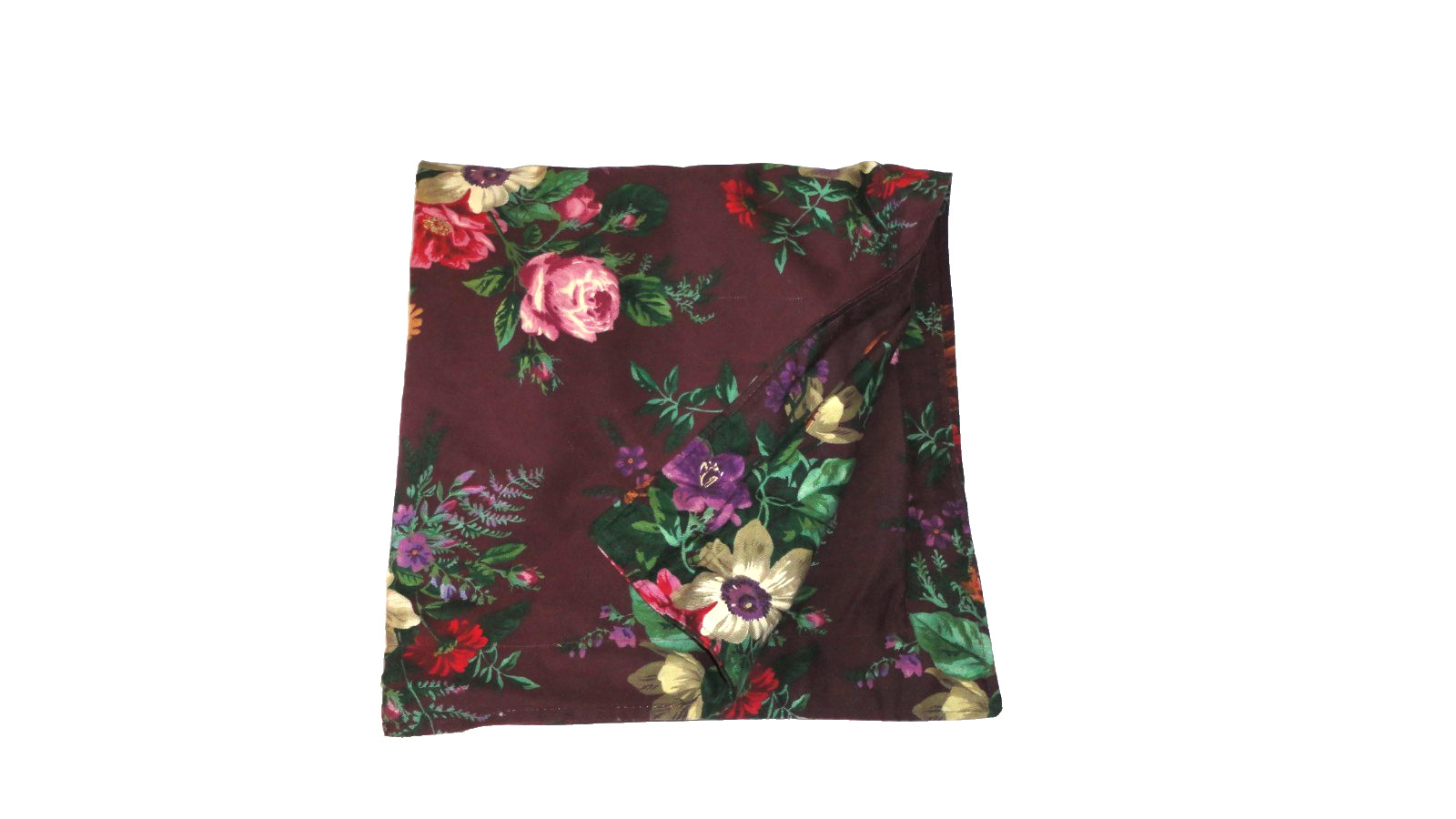 CHAPS Brittany burgundy/plum purple pink floral (1) EURO PILLOW SHAM 26X26