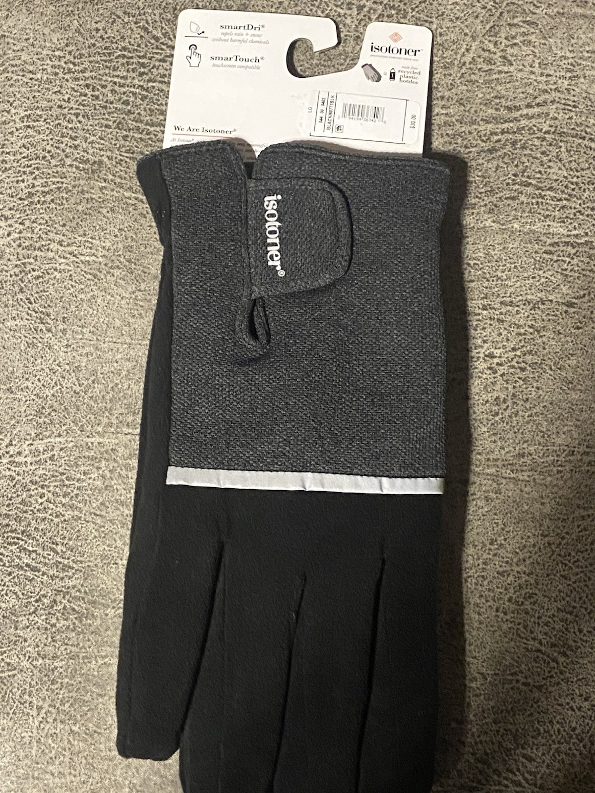 Isotoner Men's Large SmartDri Gloves