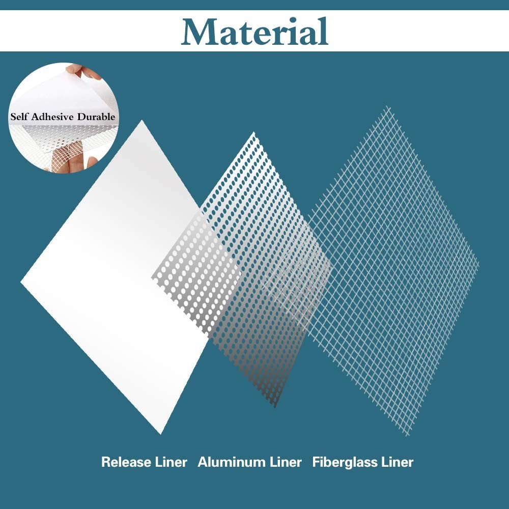 Drywall Repair Kit 5 Pcs Self-Adhesive Wall Mesh Large Hole Patch