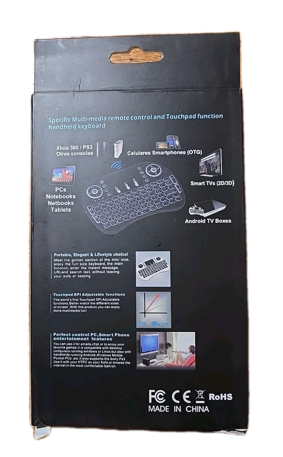 Mini Wireless Keyboard Touchpad Backlit Remote for PC Android TV Box Smart TV