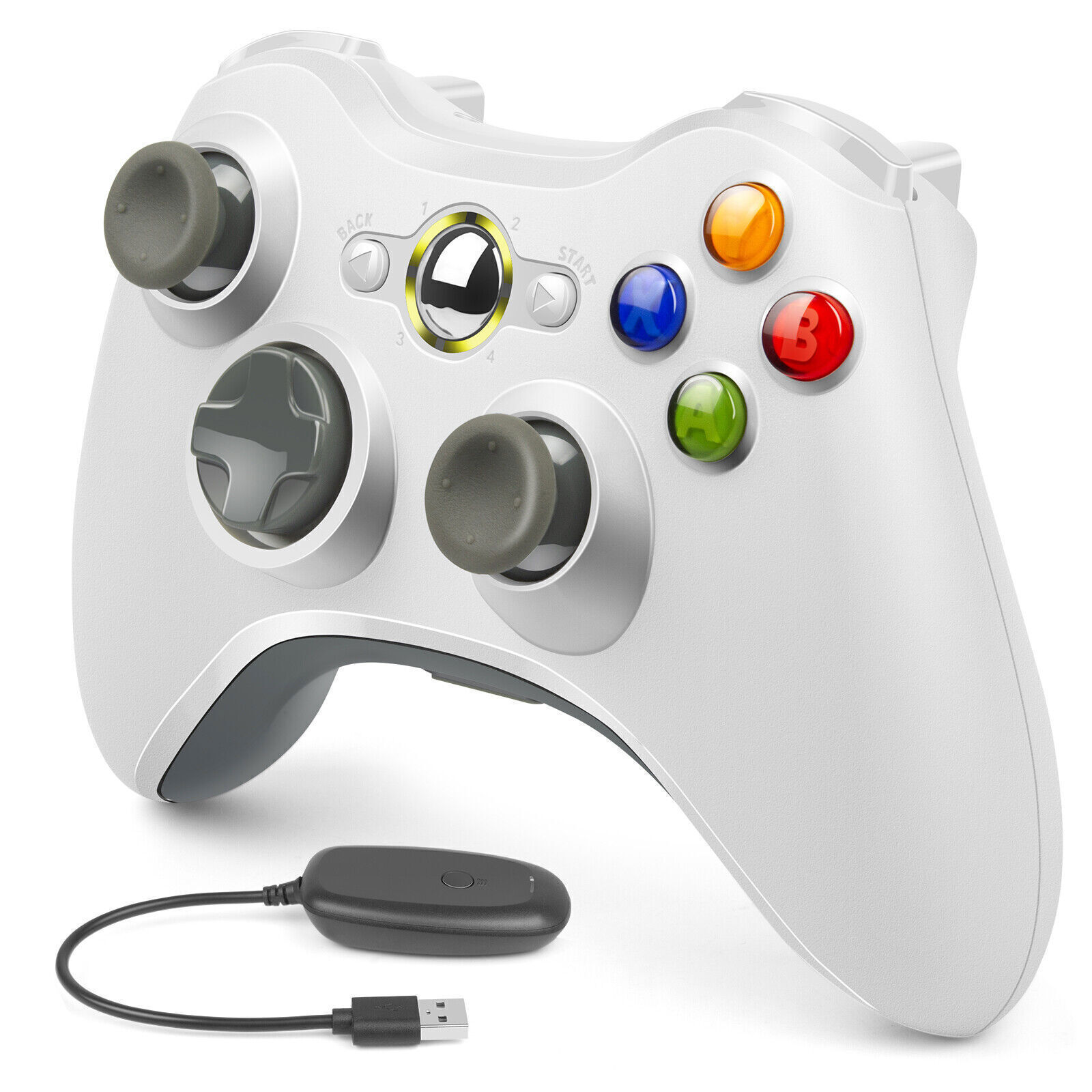 Wireless Controller For Microsoft Xbox 360/ 360Slim/ 360E, PC Windows 11/10/8/7