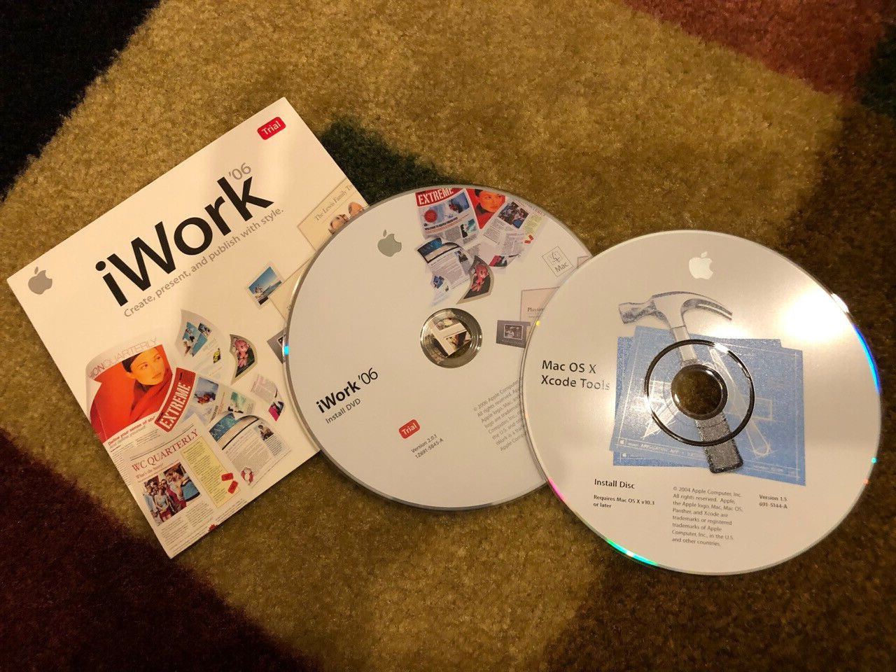  Vintage Apple Mac Macintosh OS X 10.3 Panther Computer Software Discs 1 2 3 