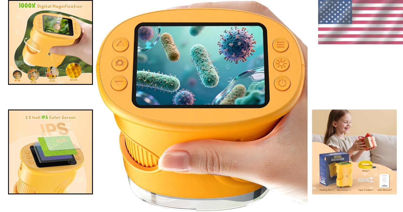 STEM Certified Handheld Microscope with Adjustable LEDs - Inspiring Xplorations