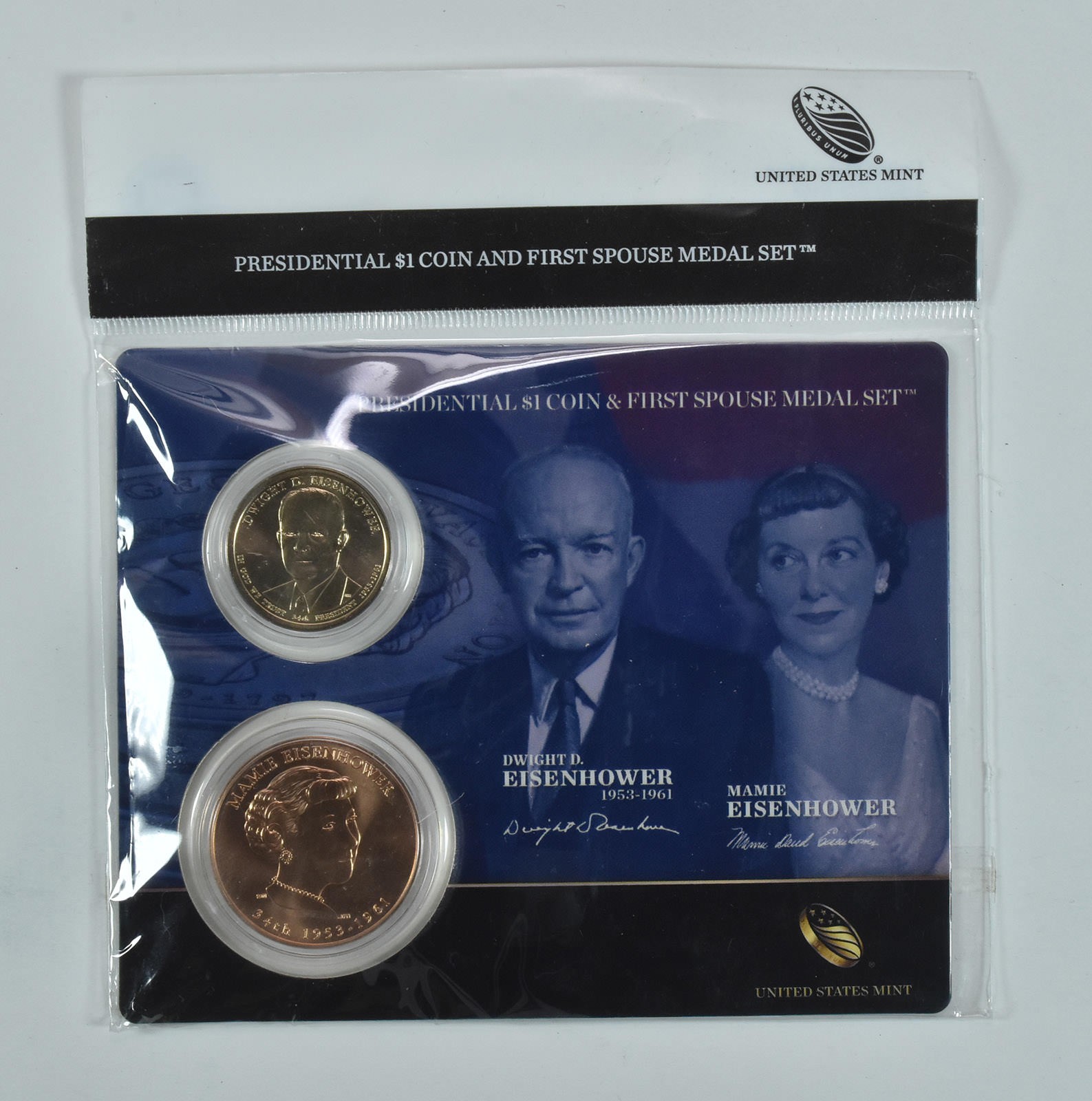 2015 Presidential $1 & First Spouse Medal Set Dwight & Mamie Eisenhower