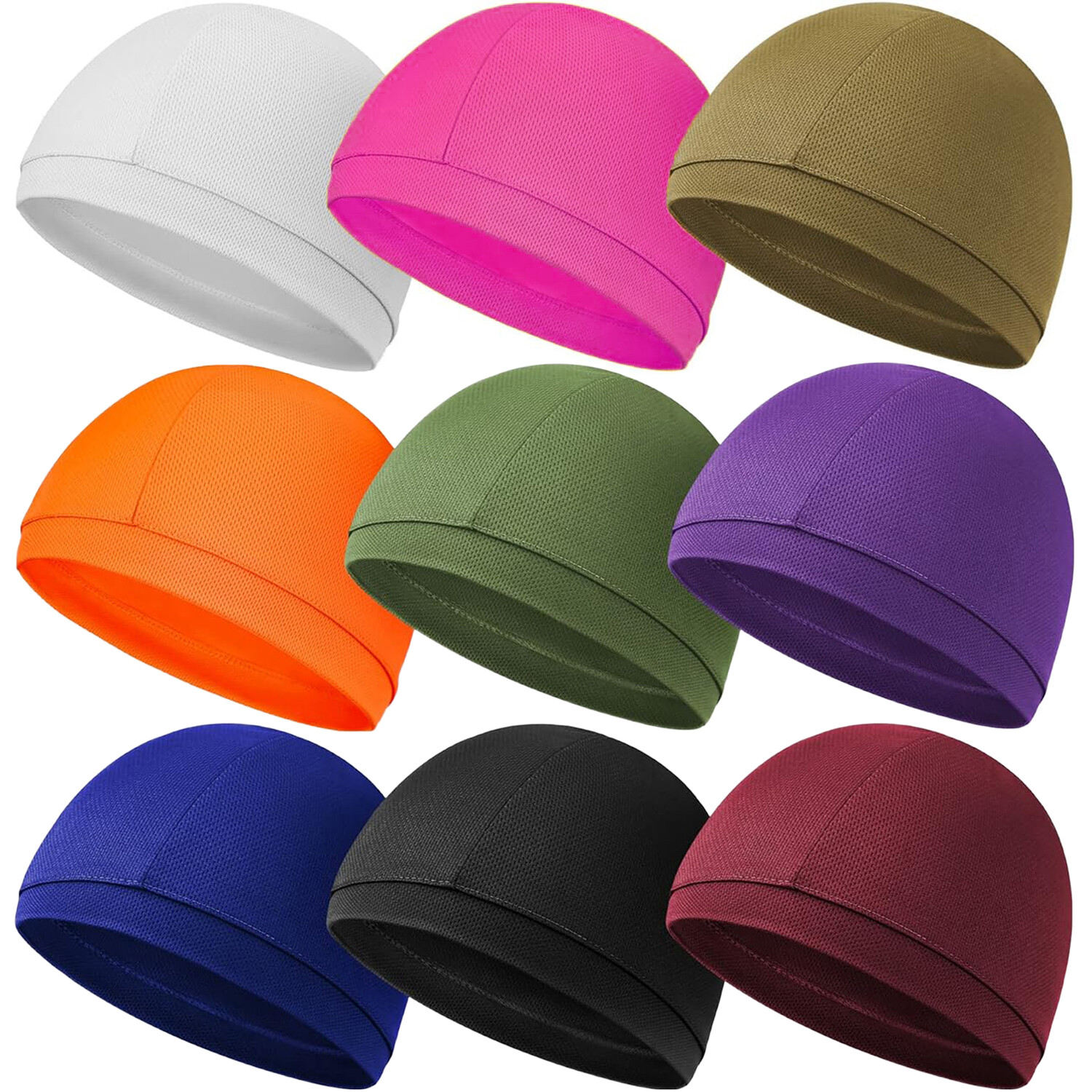 Moisture Sweat Wicking Cooling Bald Dome Skull Cap Men Helmet Liner Beanie Hat