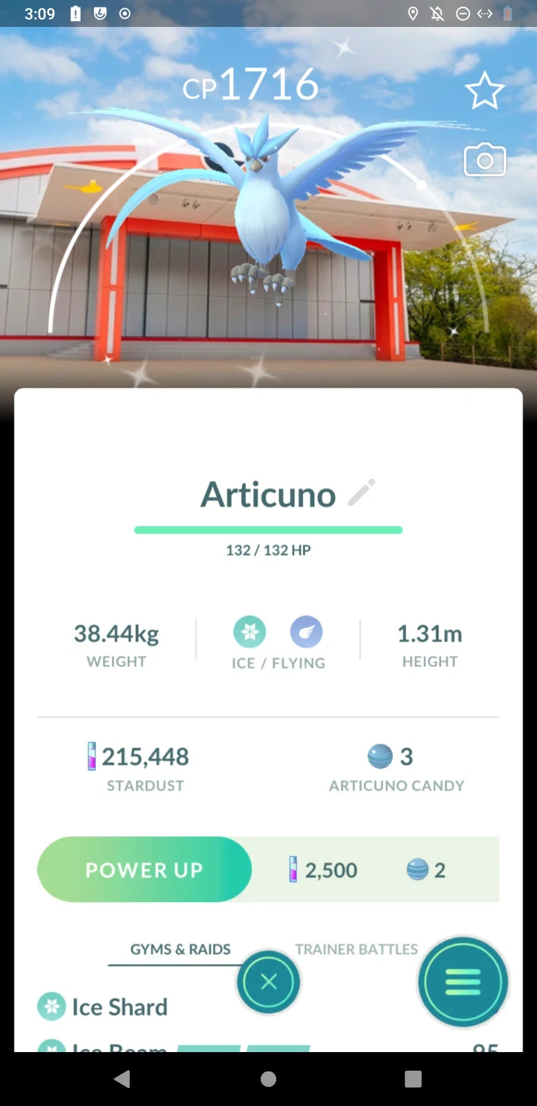 Shiny Pokémon Articuno PokePark KANTO Background | PTC Go