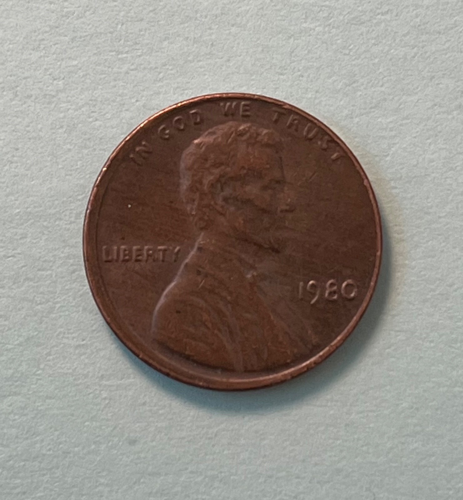1980 Lincoln Memorial Center Off Center Strike Rim Error