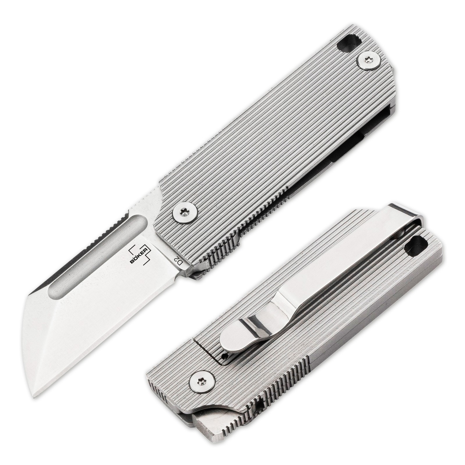 BOKER PLUS Baby X Folding Knife 1.57" D2 Blade Steel Handle Frame Lock - 01BO366