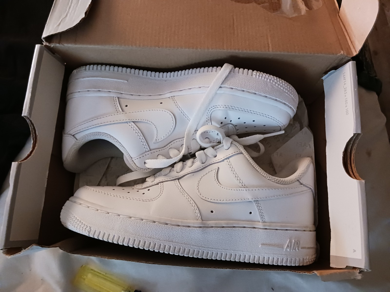 Nike Air Force 1 Low Top Men’s White Solid Lace-Up Athletic Sneakers