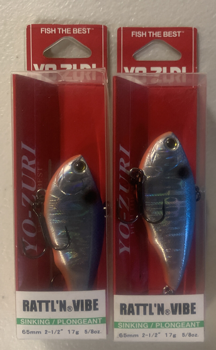 2 Packs Yo Zuri Rattl’n Vibe 2.5” R1160-BT