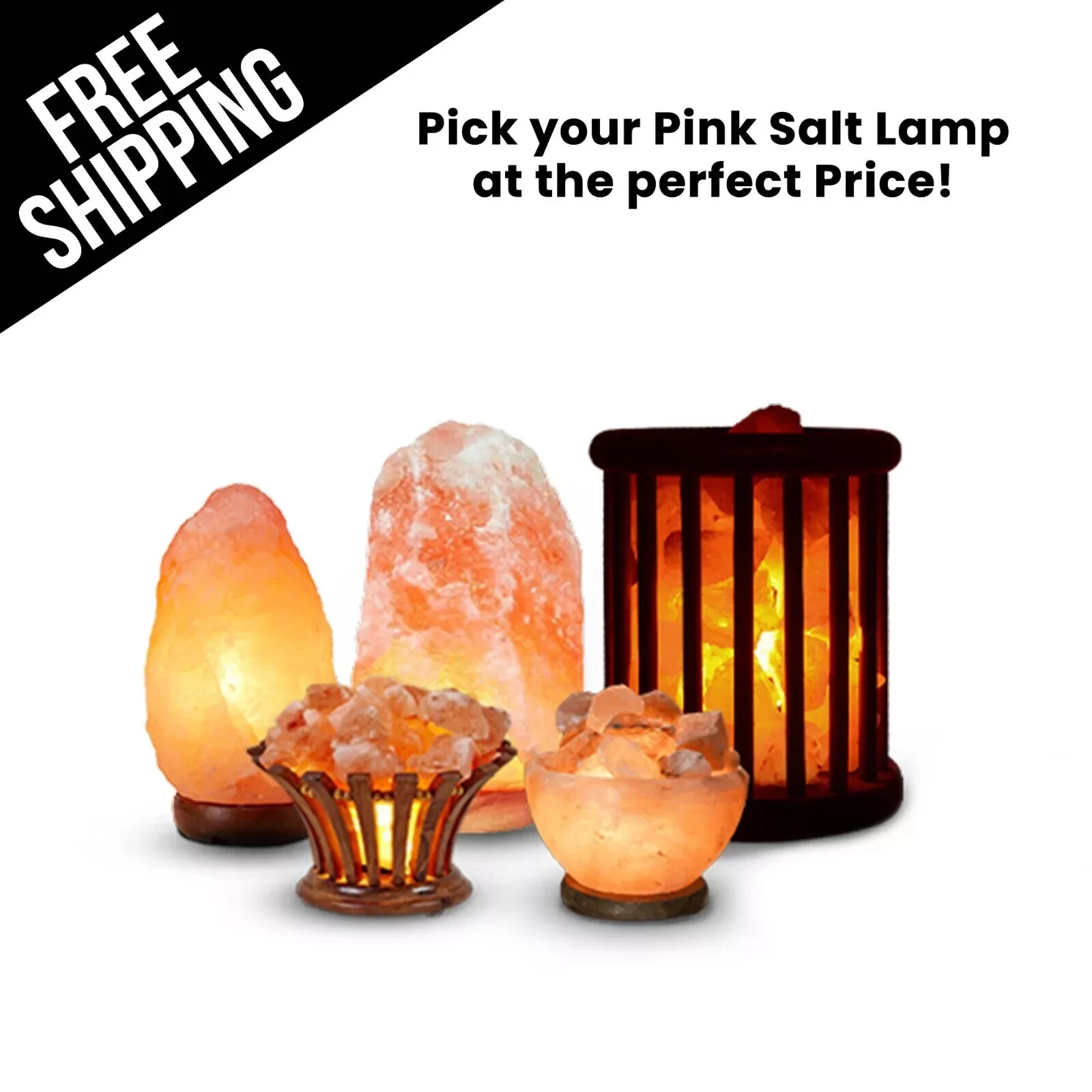 Himalayan Pink Salt Lamp PICK ANY 1 - Large Night Light Lamps Discounted