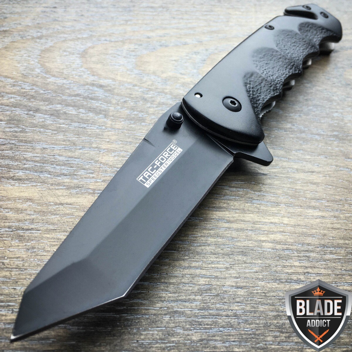 8" TAC FORCE TANTO SPRING ASSISTED FOLDING POCKET TACTICAL KNIFE Open Assist