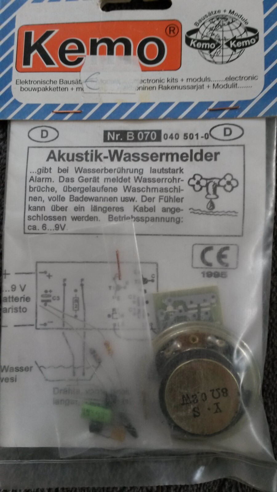 KIT B070 ACOUSTIC WATER DETECTOR for the inventor! child easy build